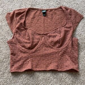 Wild Fable Rust Lace Crop Top